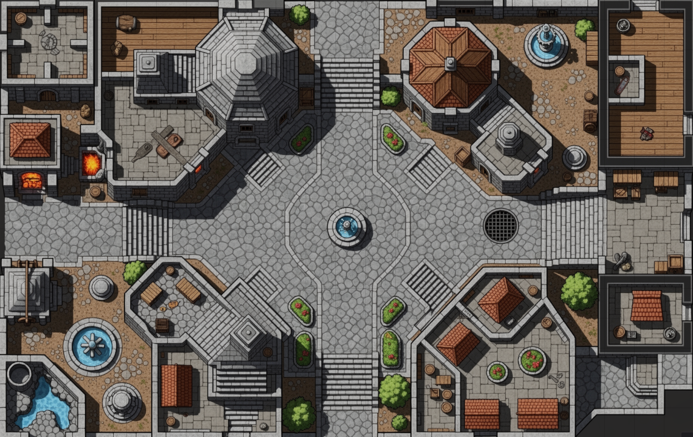 Medieval City Square