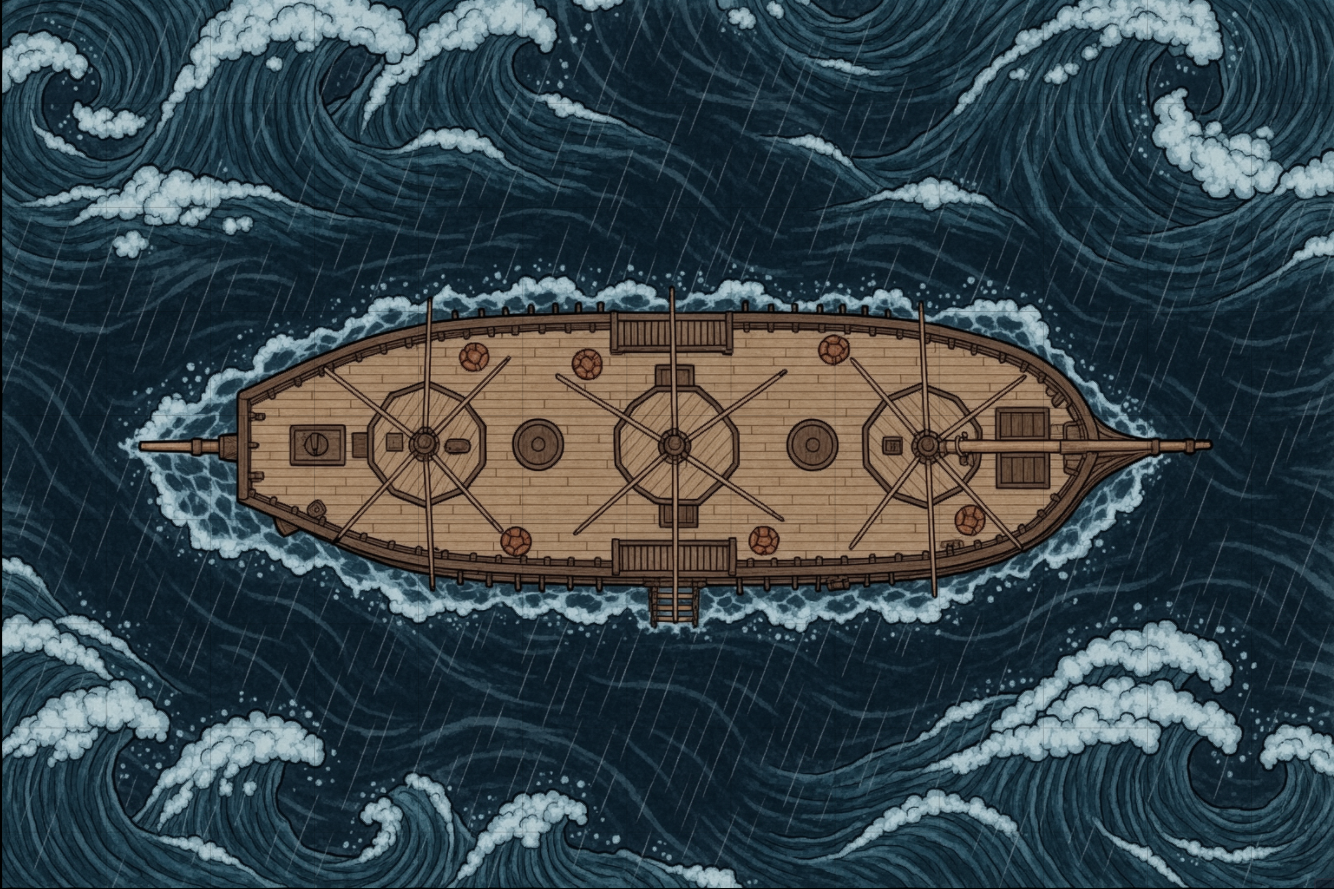 Storm-Tossed Galleon